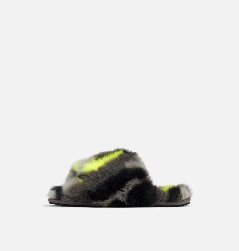 Womens Slippers Black/Green - Sorel Go™ - Mail Run - 098-OZXQCD